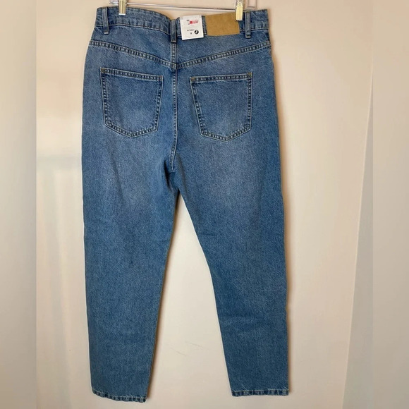 Cotton:On | Women's Medium Wash Distressed Mom Jeans Denim Size 10 High Waisted - Picture 3 of 4